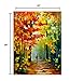 Assorted Paint-by-Number Kits for Adults - Autumn Walk (Frameless) - Includes Brushes, Acrylic Paints and Numbered Canvas - 16'' x 20'' - Great for Kids and Adults - by Red Stapler