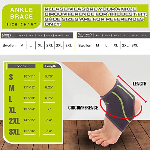 SENTEQ Ankle Brace for Men & Women Compression Support for Sprained