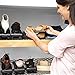 Shoe Slots Organizer Rack for Storage: Adjustable Double Slot Space Saver Stackers for Shoes - Set of 8 Compact Shoe Stacker Organizers and a Hanging Scarf / Belt Holder for Easy Closet Organization