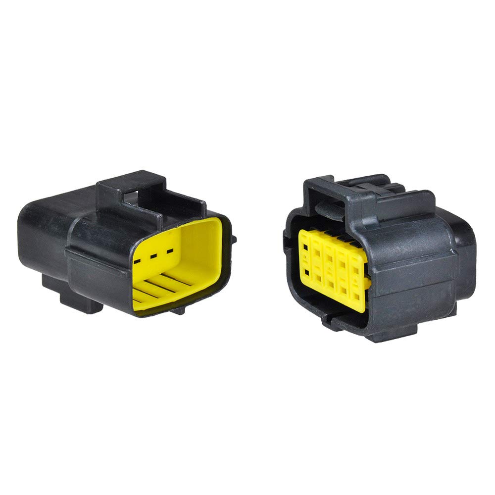 MUYI 5 sets Wire Cable Connector Plug Insert in 10-pins 1.8mm Series Waterproof Electrical kits Car HID with Terminal DJ71016Y-1.8-21/11 (10 Pins)