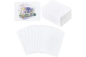 OLYCRAFT 200Pcs Watercolor Paper Bulk 2.5x3.5 Inch White ATC Cardstock Blank Watercolor Paper Cards Rounded Corner Artist Tra
