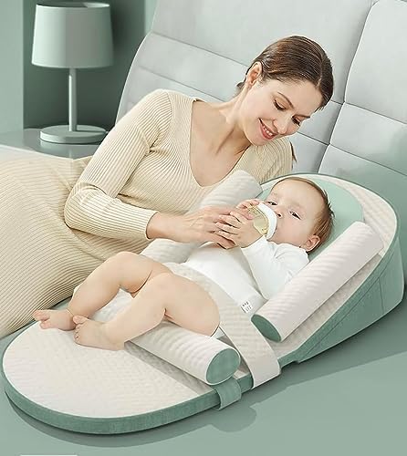 MKXPWMKS Baby Wedge Pillow For Newborn Support Wedge Pillow Baby Reflux Wedge Breastfeeding Nursing Pillow, Bottle Feeding, Tummy Time