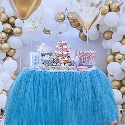 Amazon Com Coutudi 3ft Tutu Table Skirt Tulle Tablecloth Gauze