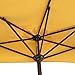 Sundale Outdoor 9 Feet Steel Half Patio Umbrella with Crank, 5 Steel Ribs (Yellow)