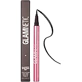 Glamnetic Felt Tip Magnetic Eyeliner Pen - Black 0.025 fl oz | Black Smudgeproof & Waterproof Eyeliner Pen, All-Day Hold for Magnetic Eyelashes, Quick-Drying, Paraben-Free
