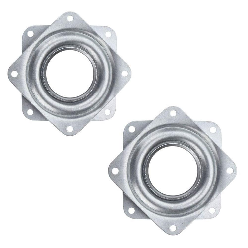 2 Pcs Rotating Swivel Turntable Bearing Swivel Turntable Plate Seat Swivel Base Mount Plate with Steel Ball Bearings Multi Purpose for Bar Stools Chairs Spin Furniture Display Stand