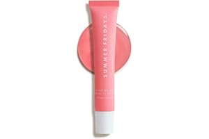 Summer Fridays Tinted Lip Butter Balm - Conditioning Vegan Lip Balm for Instant Moisture, Shine & Hydration - Sheer-Tinted, Soothing Skincare - Pink Sugar (.5 Oz)