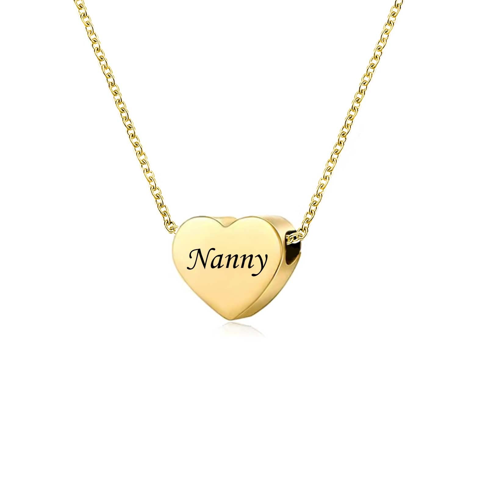 KunBead Jewelry Women Girls Gold Nanny Nan Nana Birthday Necklace Gifts from Grandchildren