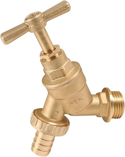 RMTL Outdoor Garden Tap 1/2 Inch BSP Bib Tap with 15mm Copper Wallplate Elbow