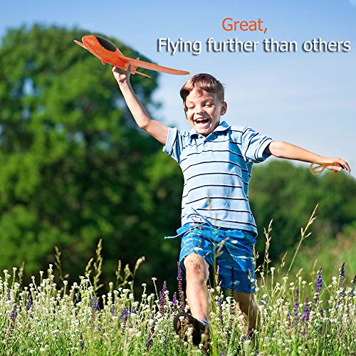 BooTaa 2 Pack Airplane Toy, 17.5" Large Throwing Foam Plane, Aeroplane Gliders, Flying Aircraft - Thumbnail 5