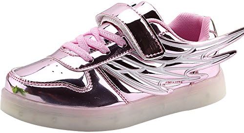 Toddler Little/Big Kid Boy Girl High Top Led Sneakers Light Up Flashing Shoes USB Flashing LED Light Sport Shoes (Little Kid/Big Kid)