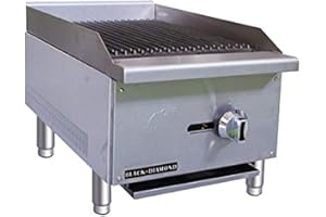 Adcraft BDECTC-16/NG Black Diamond 16" Charbroiler, 30,000 BTU, Natural Gas