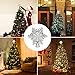 Christmas Tree Topper Star Lighted,3D Glitter Sliver Snow Tree Toppers Snowflake Projector Lights Lighting for Decoration