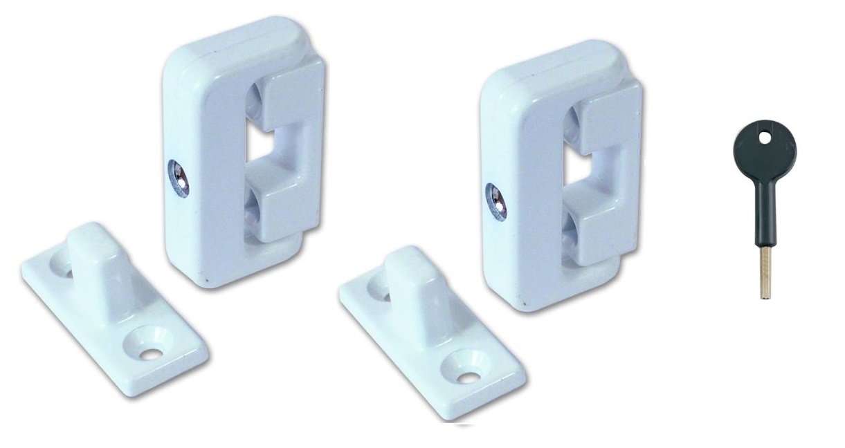 Supreme Window Lock 8K101 White x2 and Key