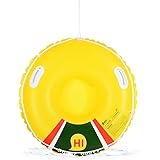 HIWENA Super Heavy Duty Snow Tube, Inflatable Snow Sled for Kids and Adults, Thicken 0.75mm Thick Material Winter Sport Tube