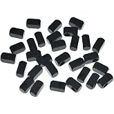 KAISH 30pcs Stainless Steel Tremolo Bridge String Lock Insert Block Bridge Saddle Clamp Blocks Fits FR Black