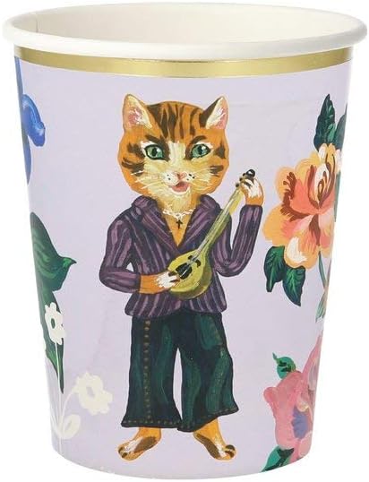 Amazon Com Meri Meri Nathalie Lete Flora Cat Party Cups In 8 Charming Designs Toys Games