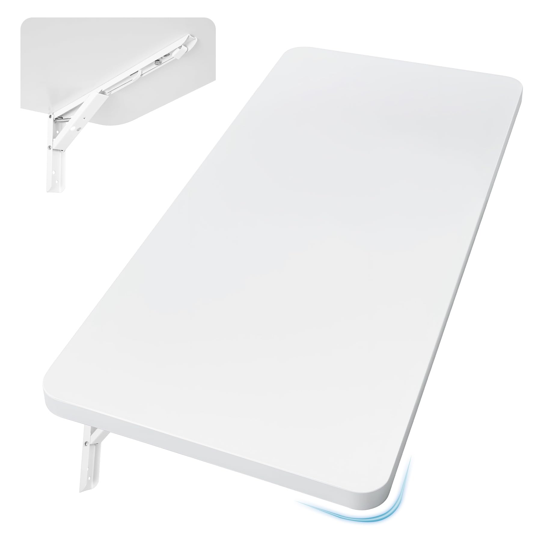 Photo 1 of ****PARTS ONLY ******Neoaider Wall Mounted Folding Table 31.5”L x 15.7”W, Laundry Folding Table with Heavy Duty Metal Collapsible Shelf Brackets, Wall Mounted Desk Fold Down for Small Spaces, White