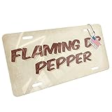 Metal License Plate Flaming Dr Pepper