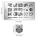 Ejiubas Double-sided Modern Design Geometry Pattern New Nail Art Stamping Plates 2 Pcs