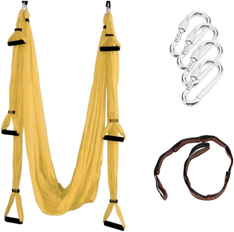 Karriw Aerial Anti-Gravity Yoga Hammock Swing Fitness Inversion Pilates Yoga Trapeze/Yoga Swing/Sling/Inversion Tool (Violet) : Sports & Outdoors