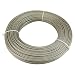 Muzata Wire Rope Crystal Vinyl Coated Galvanized Steel 1/8" Aircraft Cable 65 Feet for Railing Decking Stair Balustrade DIY,7x7 Strand WR12,Series WP1 WC1