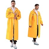 Pahajim Mens Raincoat with Hood Long Waterproof Ponchos Lightweight Rain Jacket for Women Adults