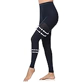 beister Medical Compression Pantyhose for Women & Men, 20-30mmHg Graduated Support Tights, Opaque Footless Waist High Compression Stockings & Leggings for Varicose Veins, Edema, Flight, DVT