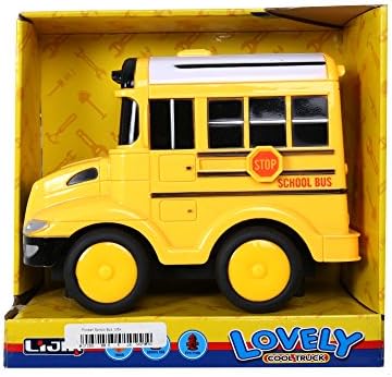ibobby, Friction School Bus, 7.5 x 7 inches, Yellow