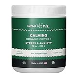 Herbal Vet Dog Calming Powder For Stress & Anxiety Relief Infused with Hemp Oil Extract - For Large Dogs(10 OZ) -Certified Organic By ECO - Made In USA In a Human Grade Facility (10 OZ for large dogs)