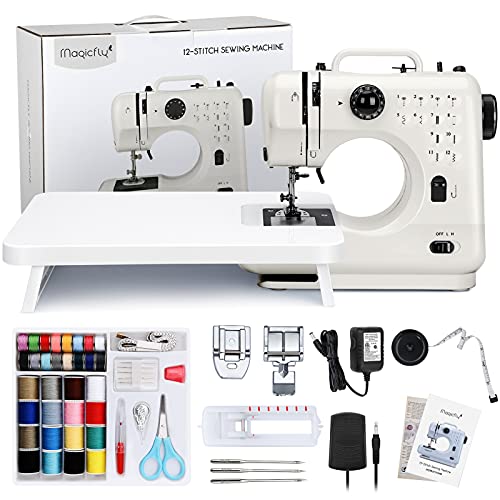 Magicfly Portable Sewing Machines with Back Sewing, 12 Builtin