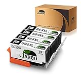 JARBO Compatible for HP 564XL Ink Cartridge, 4 Black, Used in HP Photosmart 5520 6520 7520 5510 6510 7510 7525 B8550 HP Premium C309A C410A HP Officejet 4620 HP Deskjet 3520