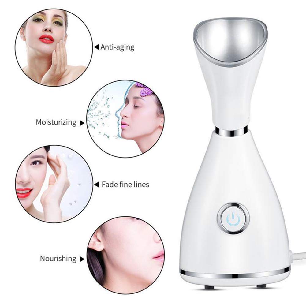 Facial Steamer Nano Ionic Face Steamer Warm Mist Humidifier for Skin Deep Cleansing Moisturizing Face Sauna Pore Steamer Skincare for Blackheads Acne Sprayer: Beauty