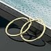 Gem Stone King 1.25 Inch Stunning Stainless Steel Yellow Gold Plated Hoop Earrings For Women (30MM Diameter)
