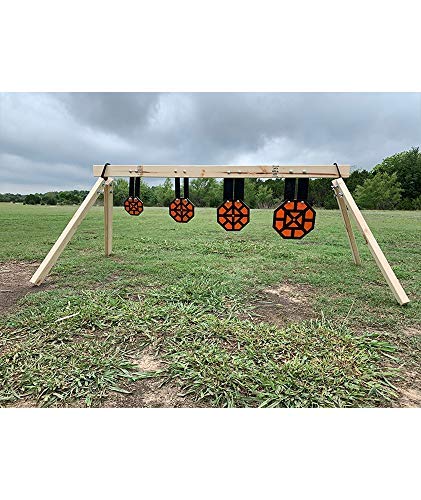 Rancher Supply Tough Targets 3/8" AR500 Steel Shooting Target Kit with Target Stand Brackets for use with Rifles and Pistols - 4 Targets