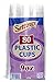 Settings [80 Count - 9 Oz Cups] Large 9 Oz Clear Disposable Plastic Drinking Cups Great For Juice, Water, Soda, Beer, Use At Party, Home, Office, Picnic, BBQ, Or Event, 1 Pack