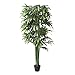 Ruopei Potted Artificial Bamboo Tree Plant - Handmade Greenery Leaf Floor Plants for Indoor and Outdoor Decoration for Home Office and Hotels - 5.9Ft Green Fake Plant Arrangement in Pot 1 Piece