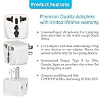 US-Plug-Adapter-Unidapt-EU-Europe-to-USA-American-Travel-Power-Plug-Adapter-Dual-Inputs-Safe-Grounded-Outlet-European-to-USA-Canada-Universal-Socket-Pack-of-3