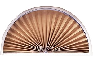 Redi Shade No Tools Original Arch Light Blocking Pleated Fabric Shade Natural, 72" W x 36" H