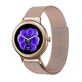 Oitom Metal Bands Compatiable LG Watch Style,Premium Woven Milanse Loop Stainless Steel Replacement Watch Band Strap for LG Watch Style Smart Fitness Watch(Rose Gold)
