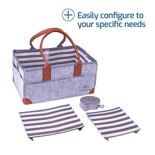 HadleyReese Baby Diaper Caddy Organizer (15 x 10 x 7 Inch) Large