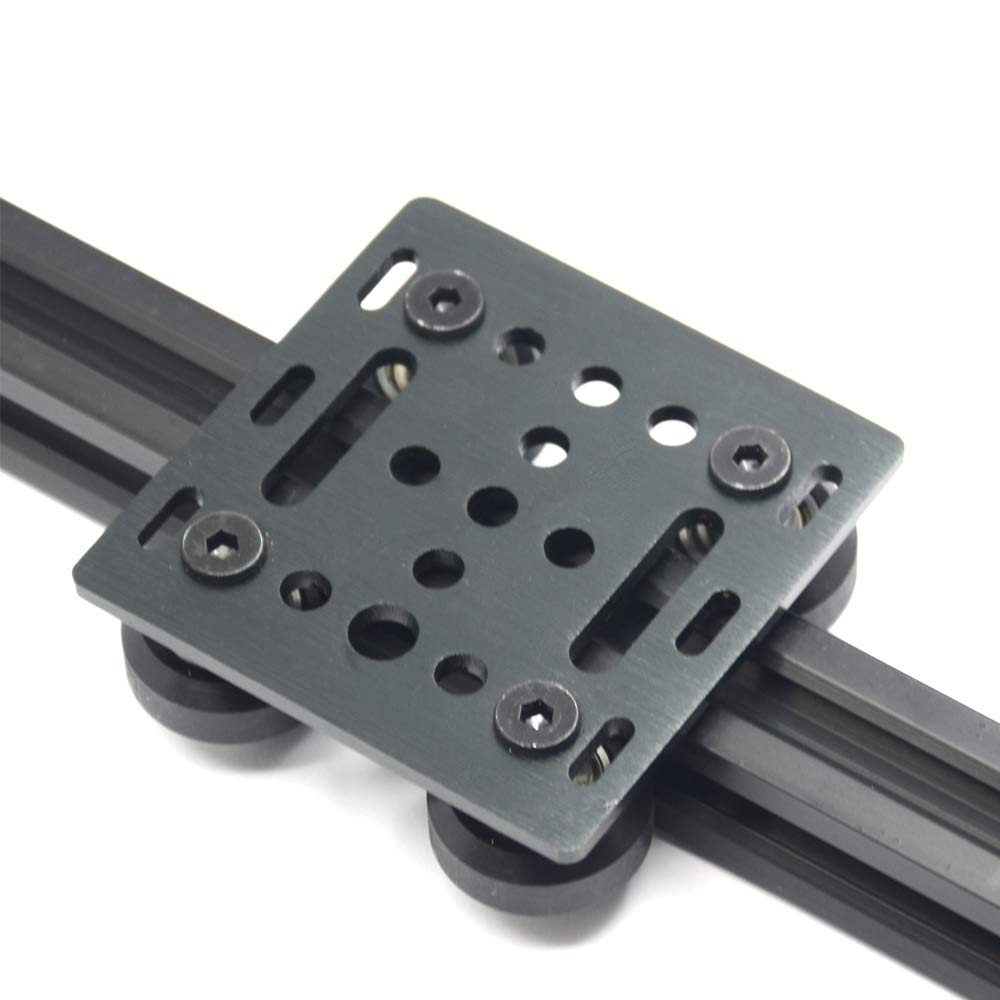 Befenybay Big V-Wheel with Plate for 2020 Aluminum Profile 3D Printer Parts for CNC Kossel Black Wheel