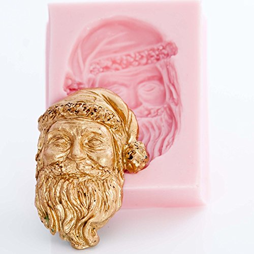 Santa Face Silicone Mold Food Safe Fondant, Chocolate, Candy, Resin, Polymer Clay, Soap, Wax, Jewelry, Craft Mold. Flexible and easy to use. - Thumbnail 4