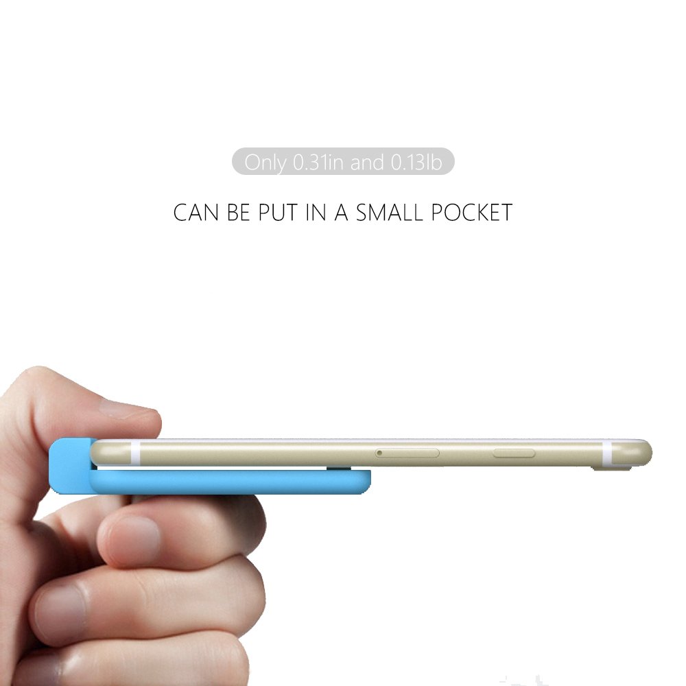 oisle iPhone Mini Power Bank MP282 2200mAh,Ultra Thin Wireless Backup Battery(0.28inch Thickness,51g Weight) High-Speed Charging Mode External Battery for iPhone 5(s)/6(s)/7 (Blue)