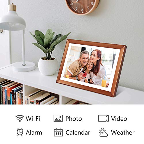 Digital Photo Frame,YENOCK 10.1 Inch WiFi Frame HD IPS LCD Touch Screen