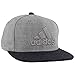 adidas Mens Daybreaker Flat Brim Snapback Cap, Heather Grey/Collegiate Navy, One Size