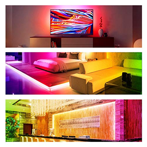 BASON LIGHTING 16.4ft LED Strip Lights, Bluetooth App Control and