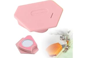 KOUJUT Magnetic Seam Guide for Sewing Machines, Multi-Function Polygonal Seam Guide, Universal Seam Guide with Scale, Magnetic Seam Guide for Sewing Machines, Sewing Supplies and Accessories (Pink)