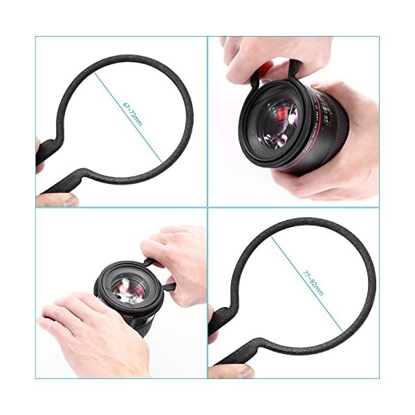 Neewer 4 Stück Filterklemme Objektiv Filter Schraubenschlüssel Set - Metallkonstruktion und gummibeschichtet, passen 67… – Bild 5