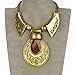 SUMAJU Statement Necklace, Bib Collar Statement Necklace Pendant Vintage Lucite Carved Teardrop